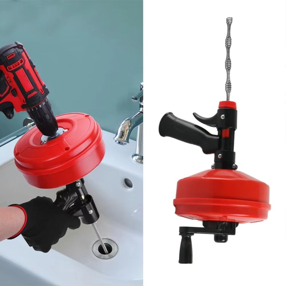 Drain Snake Flexible - Desatascador de Tuberías Profesional, Flexible, Manual/Eléctrico,