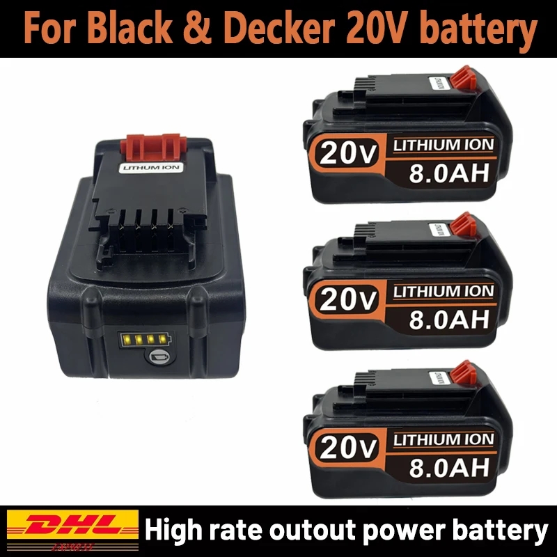 Black+Decker Tool 20V Max - Batería de Repuesto de 18V 3.0Ah