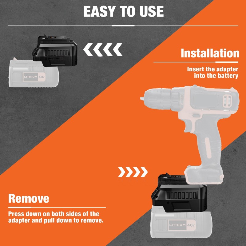 Adaptador de batería de herram - Black+Decker Tool Cordless reseña y precio