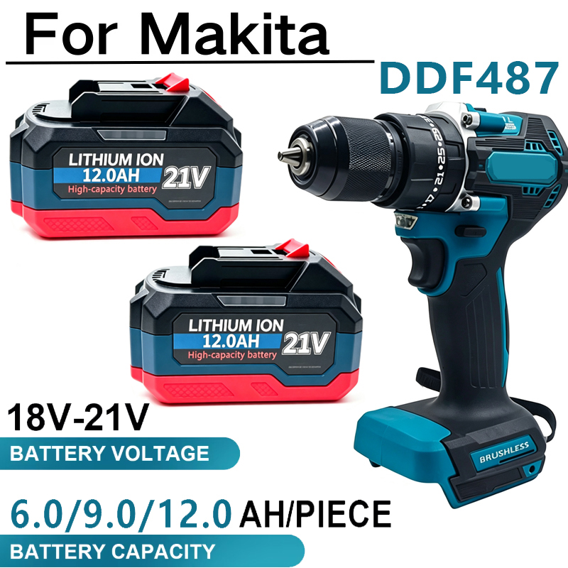Batería recargable de 18-21V y - Makita Drill Ddf484 reseña y precio