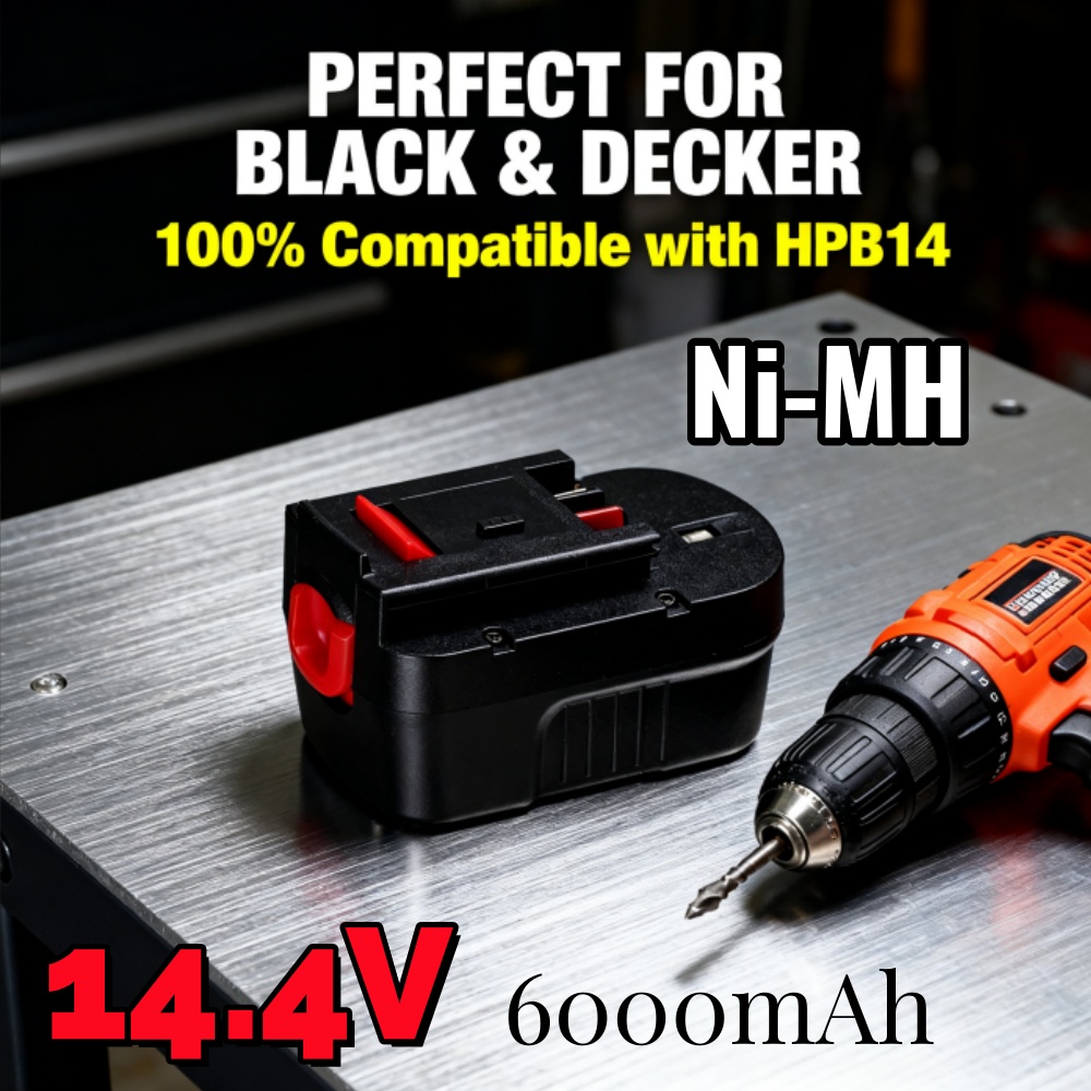 Batería Ni-MH mejorada de 14.4 - Black+Decker Tool Cordless reseña y precio