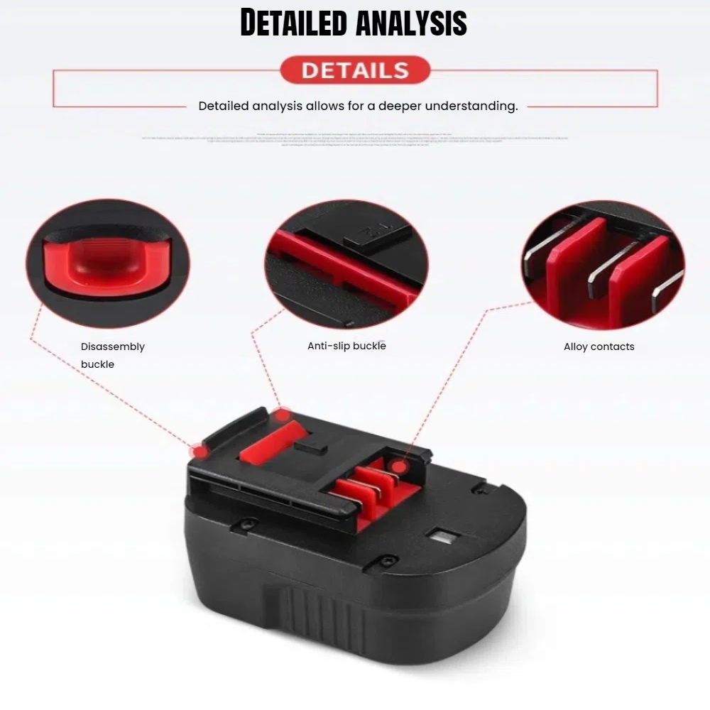 Batería Ni-MH mejorada de 14.4 - Black+Decker Tool Cordless reseña y precio